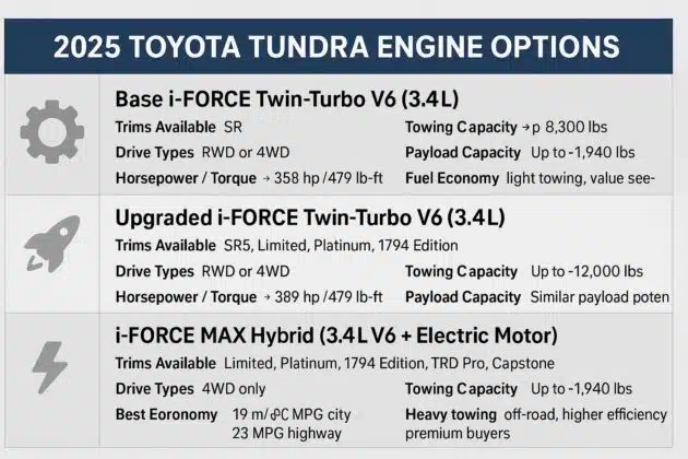 2025 Toyota Tundra Engine Options